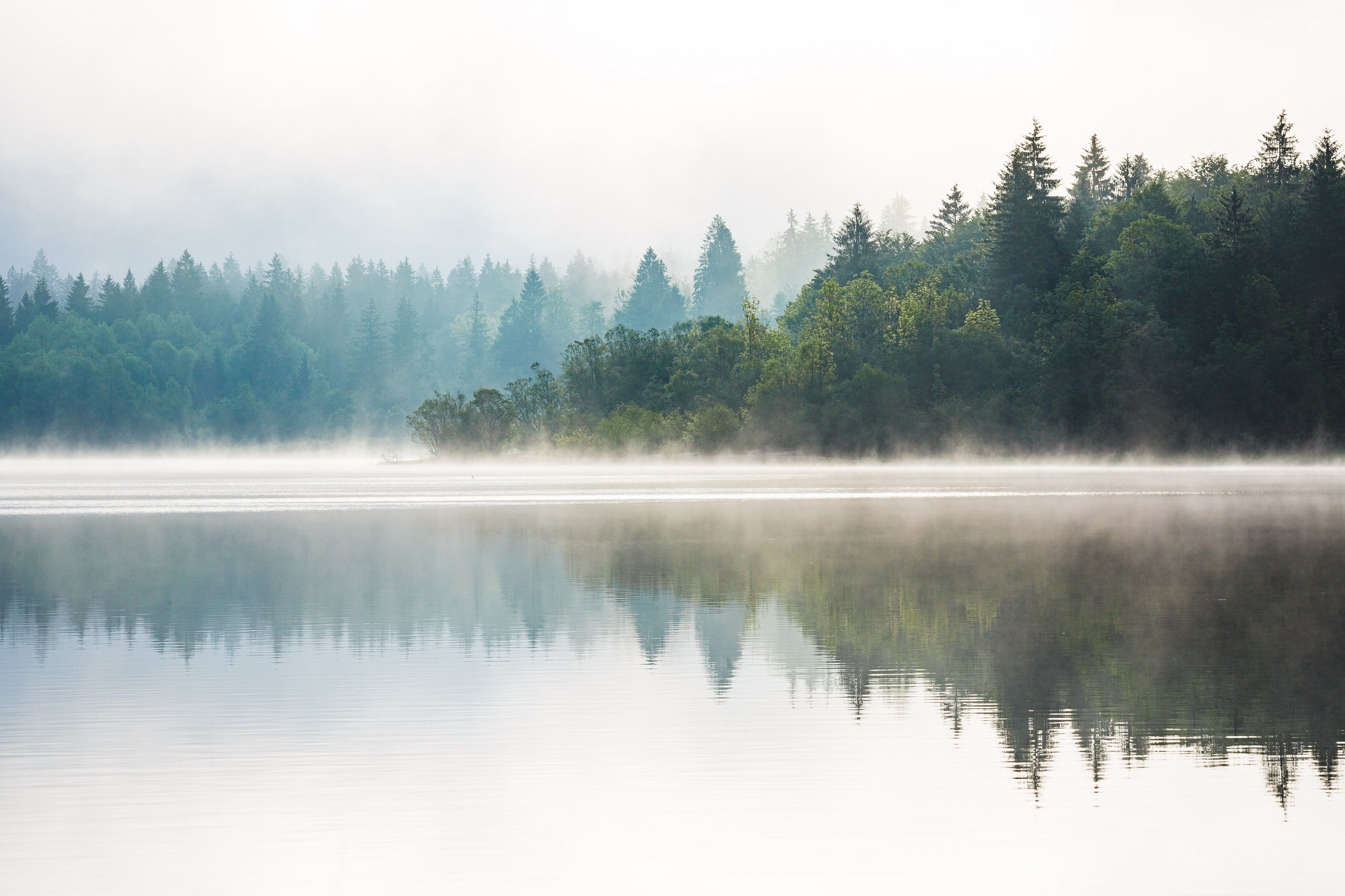 Drei Seen bei Nebel 