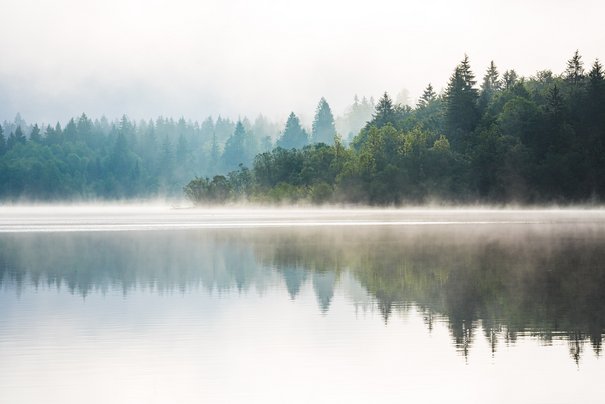 Drei Seen bei Nebel 