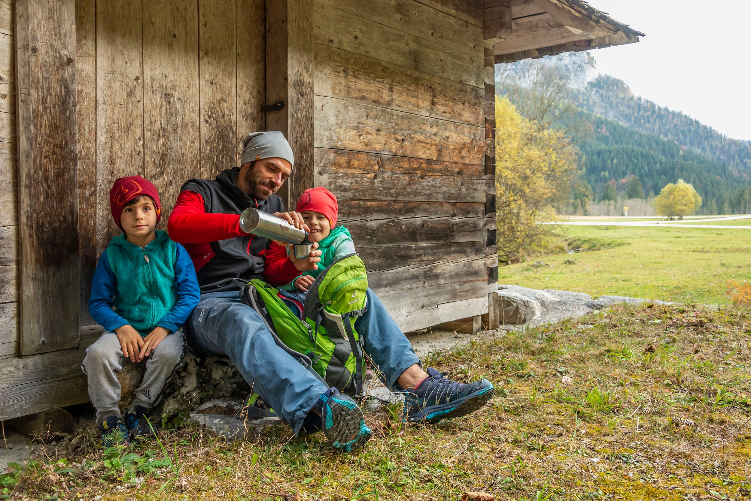 Picknick bei der Wanderung